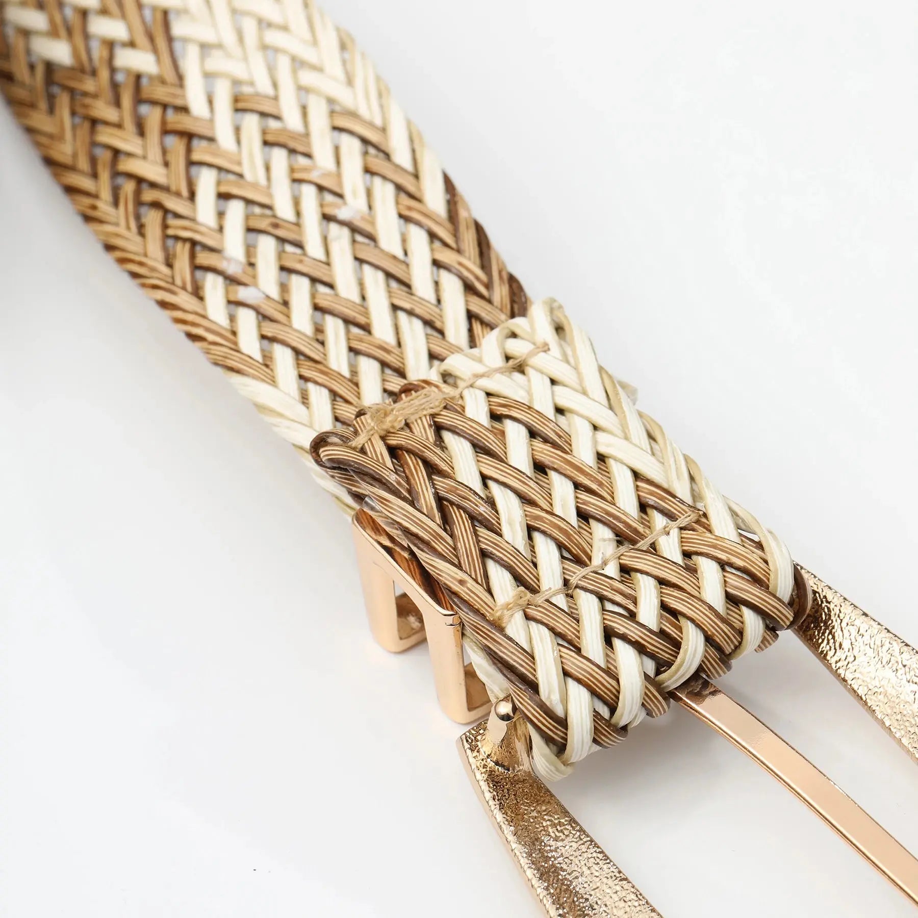 Women's Braided Belt with Irregular Metal Clasp - Next Level