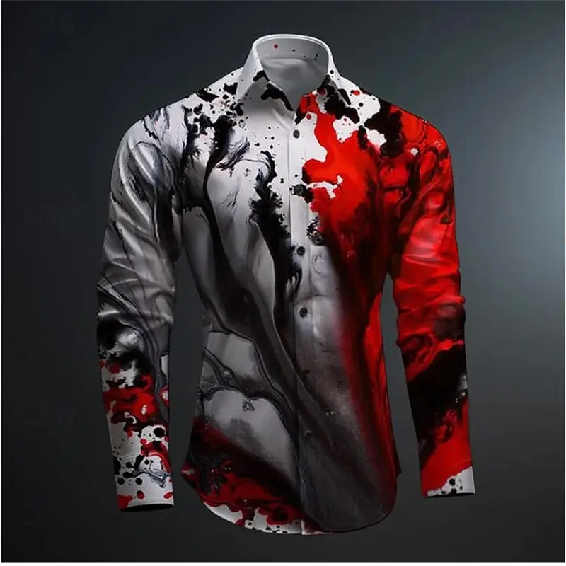 Men's 3D Printed Business Casual Shirt for Spring and Summer - Next Level