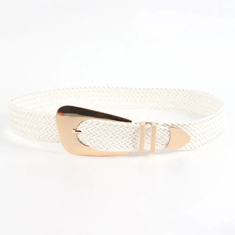 Women's Braided Belt with Irregular Metal Clasp - Next Level