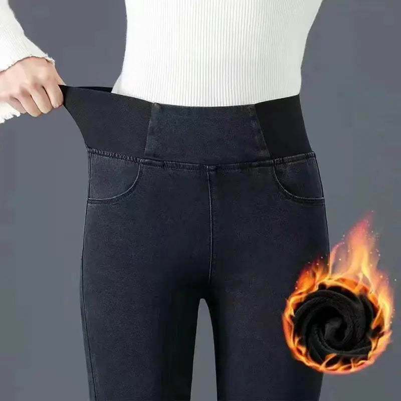 Elastic Waist Skinny Jeans Women for Spring Fashion - Next Level