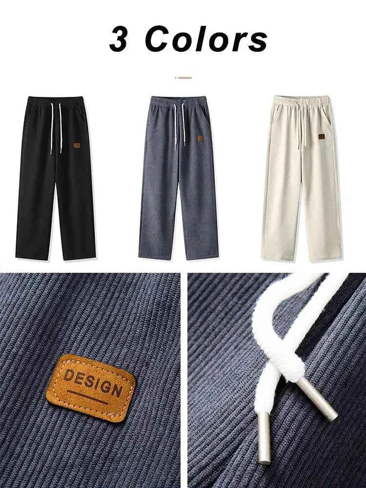 Winter Corduroy Sweatpants Men Drawstring - Next Level