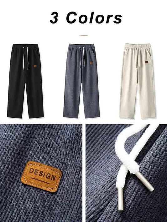Winter Corduroy Sweatpants Men Drawstring - Next Level