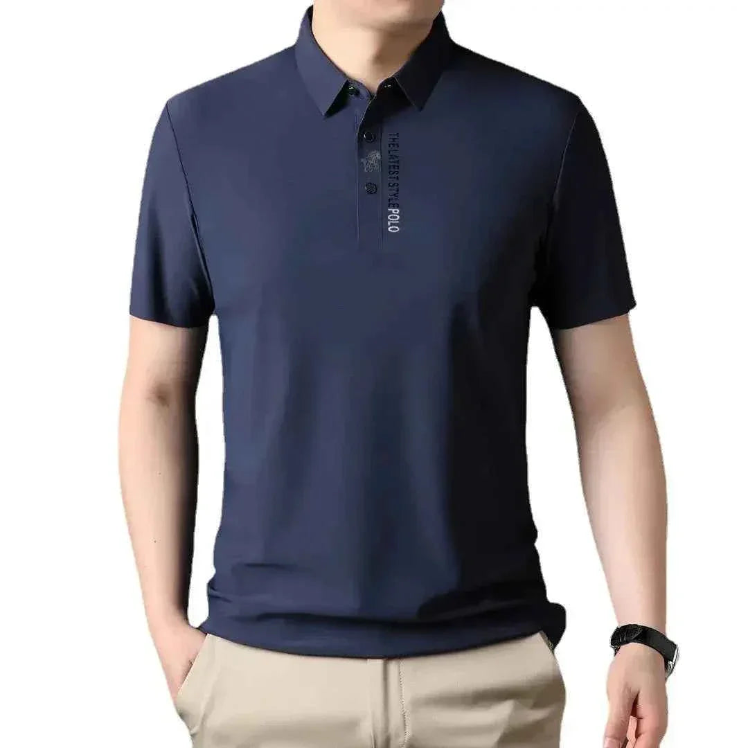 Ice Silk Embroidery Polo Shirt 2025 New Summer Lapel - Next Level