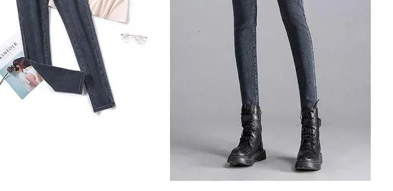 Elastic Waist Skinny Jeans Women for Spring Fashion - Next Level