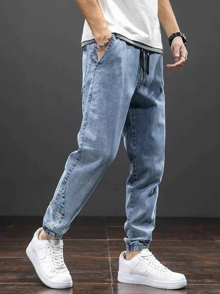 Spring Summer Cargo Jeans Men in Black and Blue - Streetwear Style - Next Level