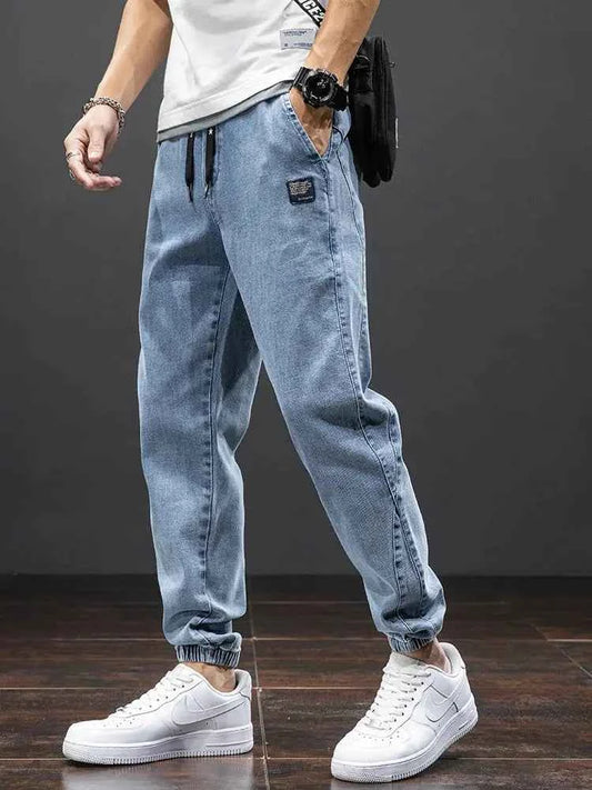 Spring Summer Cargo Jeans Men in Black and Blue - Streetwear Style - Next Level