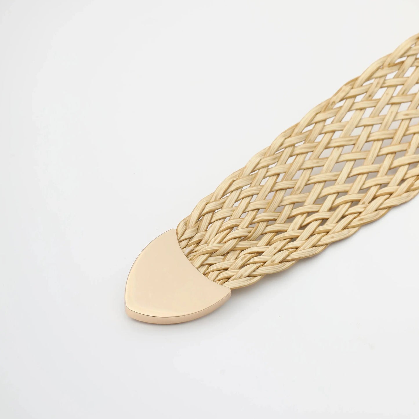 Women's Braided Belt with Irregular Metal Clasp - Next Level