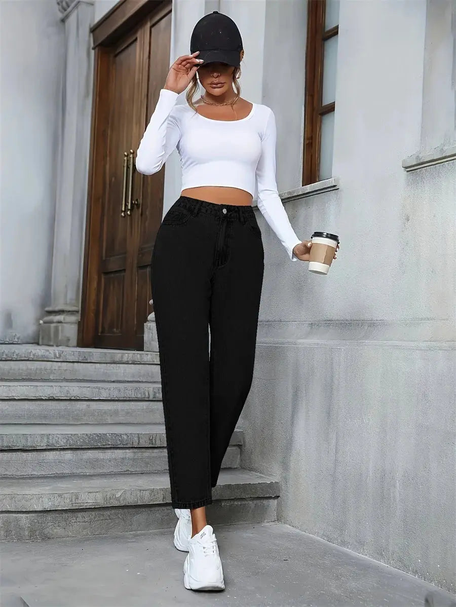 Benuynffy Vintage Women's Jeans American Basic - Next Level
