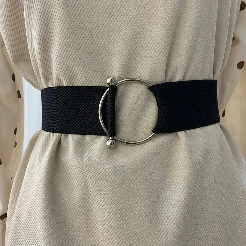 Belts for Women - Black Elastic Waist Belts for Women, Simple and Loose Design - Next Level