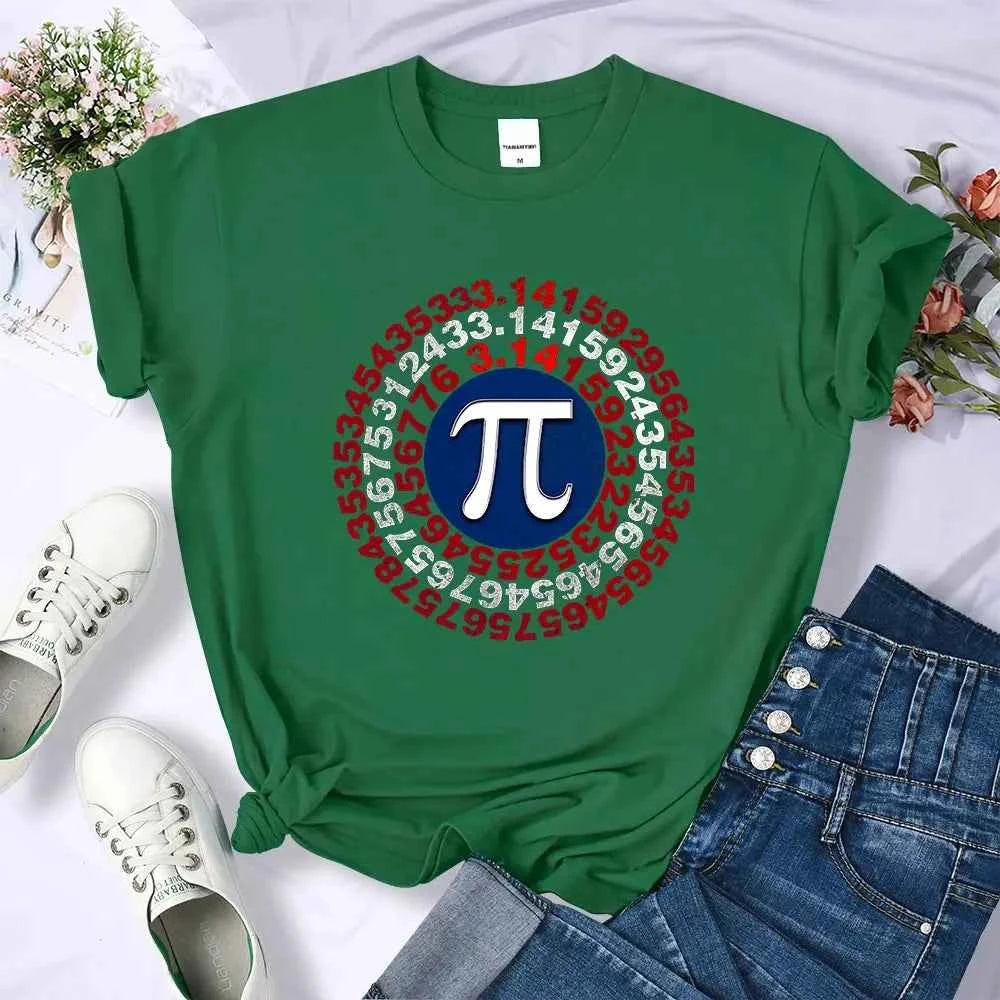 Funny Pi Spiral Geometry Shirt for Women - Unique Mathematics Apparel - Next Level