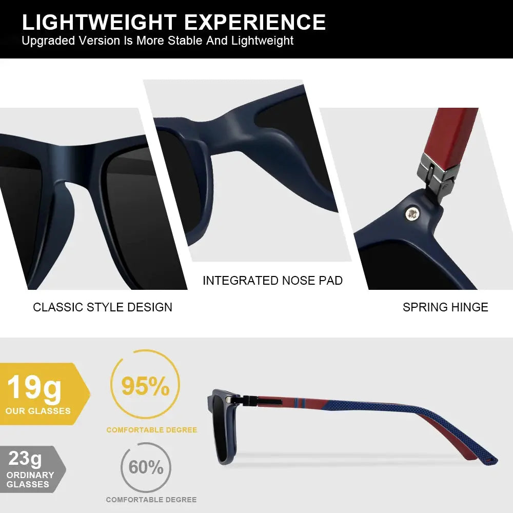 CRIXALIS Polarized Sunglasses Men - Rectangle Style for Ultimate Eye Protection - Next Level