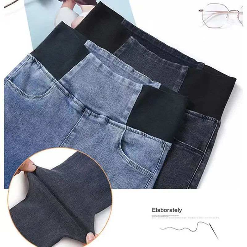 Elastic Waist Skinny Jeans Women for Spring Fashion - Next Level