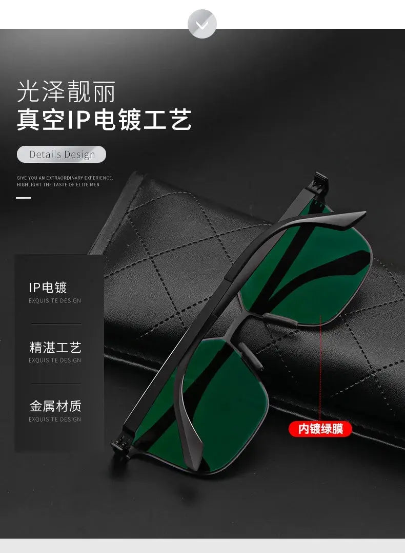 Polarized Sunglasses Men Fashion Square Big Frame for Stylish Eye Protection - Next Level