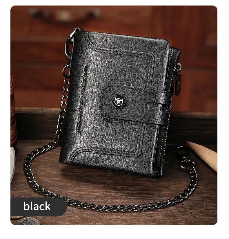 BULLCAPTAIN Leather Wallet for Men - Genuine Leather Business Wallet - Next Level