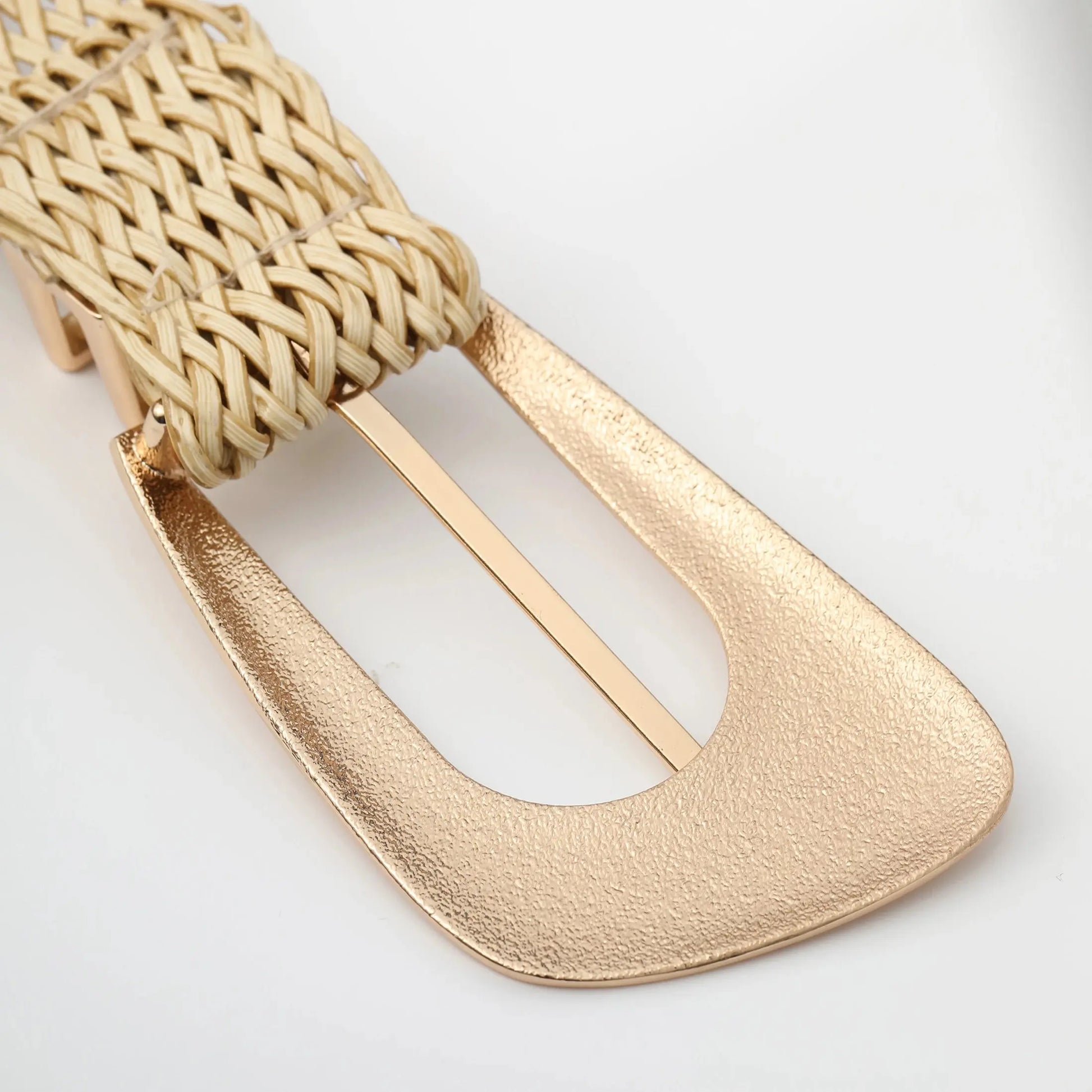 Women's Braided Belt with Irregular Metal Clasp - Next Level