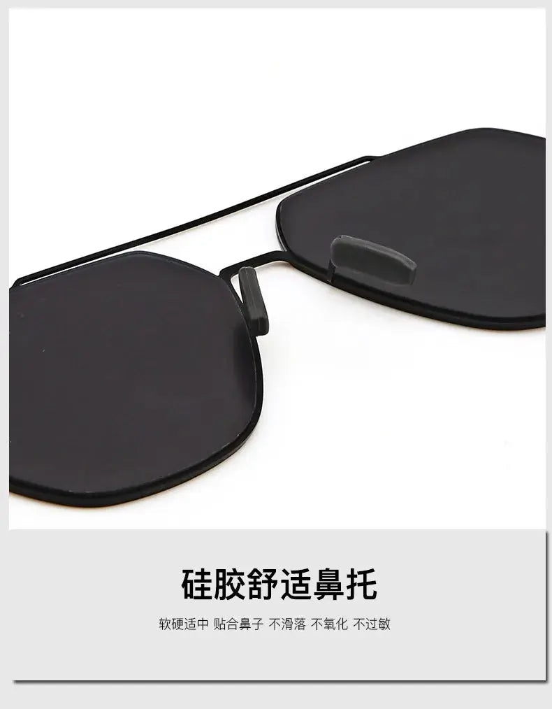 Polarized Sunglasses Men Fashion Square Big Frame for Stylish Eye Protection - Next Level
