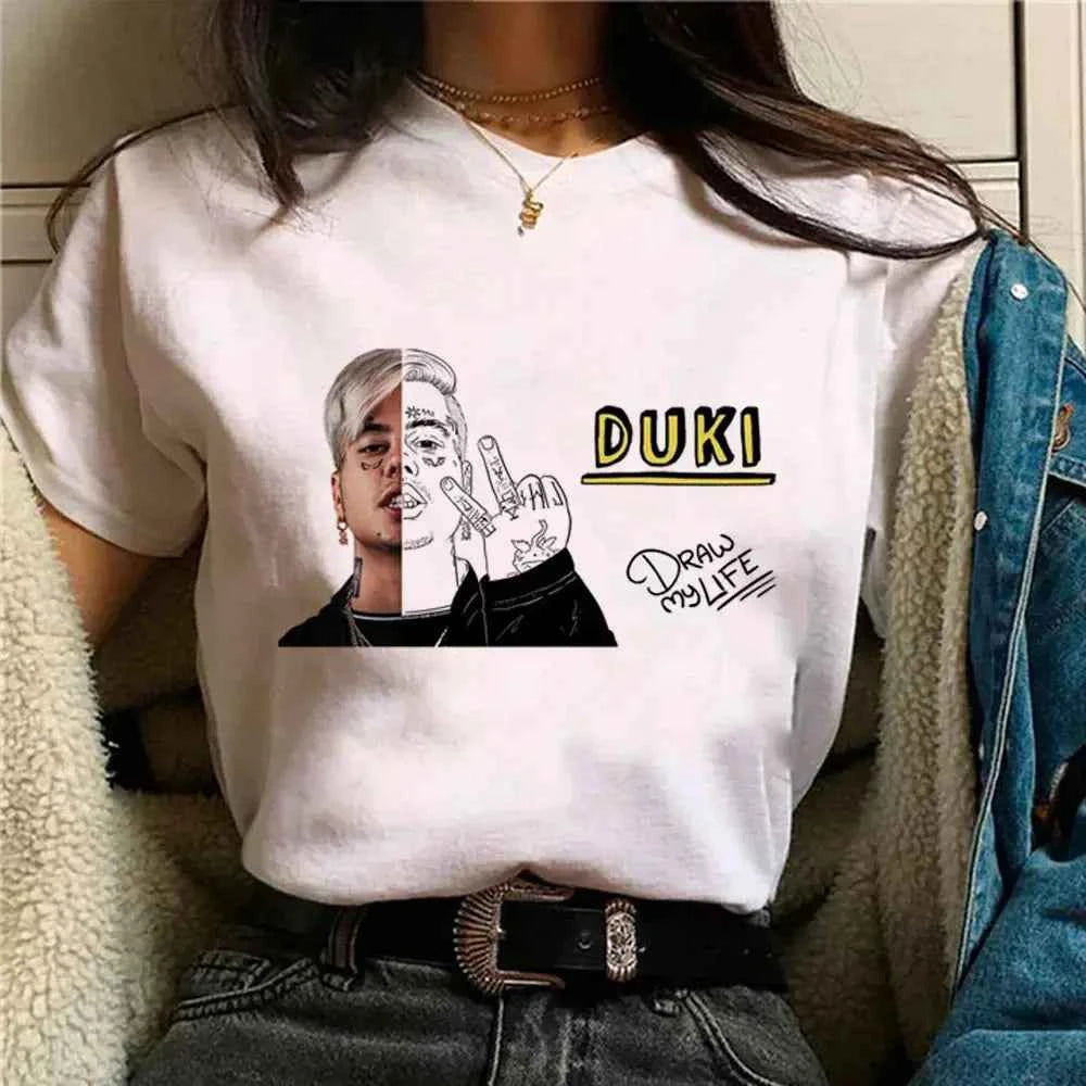 Duki Top Harajuku T Shirt - Funny Japanese Style Tee for Women - Next Level