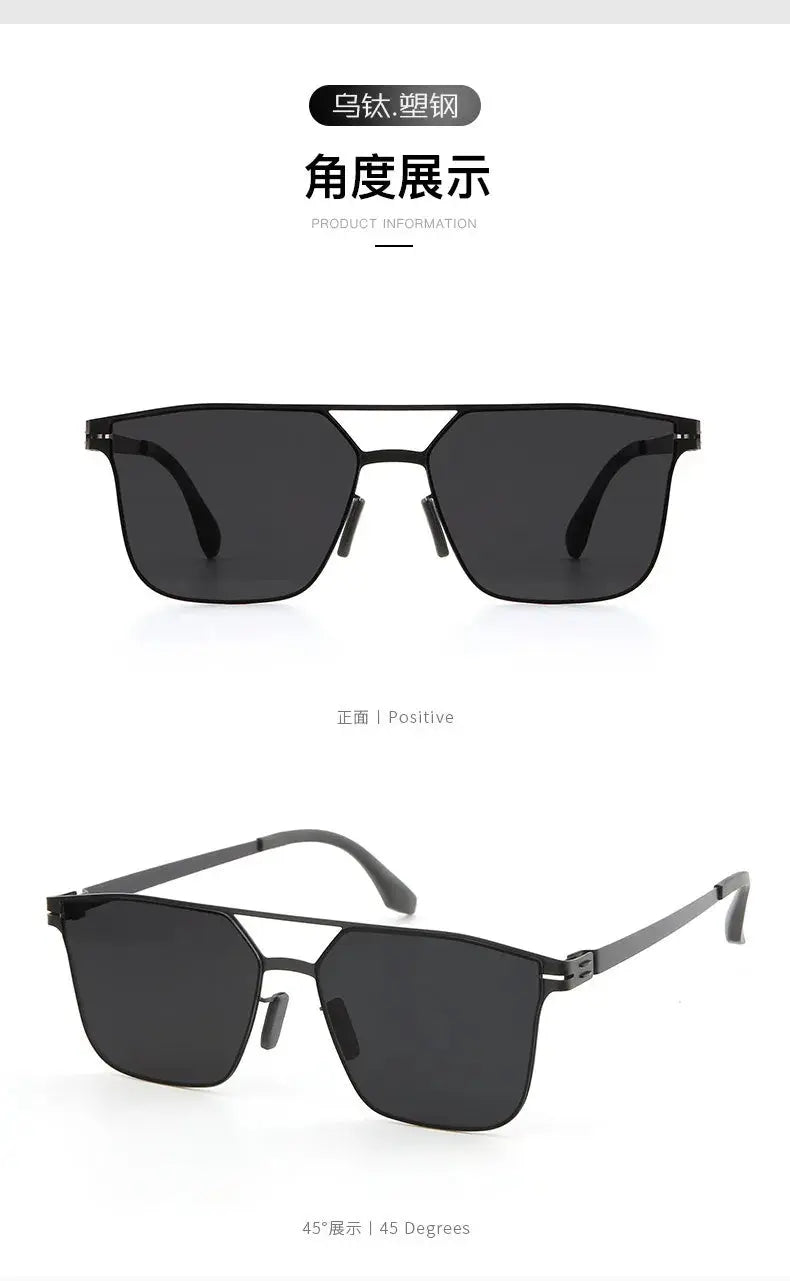 Polarized Sunglasses Men Fashion Square Big Frame for Stylish Eye Protection - Next Level