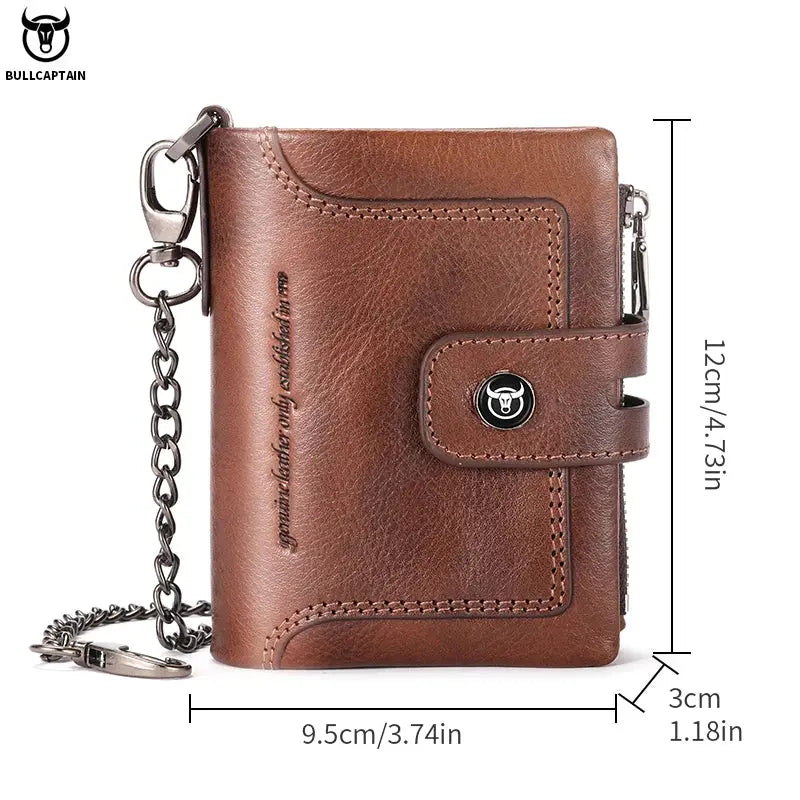 BULLCAPTAIN Leather Wallet for Men - Genuine Leather Business Wallet - Next Level
