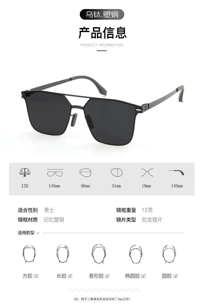 Polarized Sunglasses Men Fashion Square Big Frame for Stylish Eye Protection - Next Level