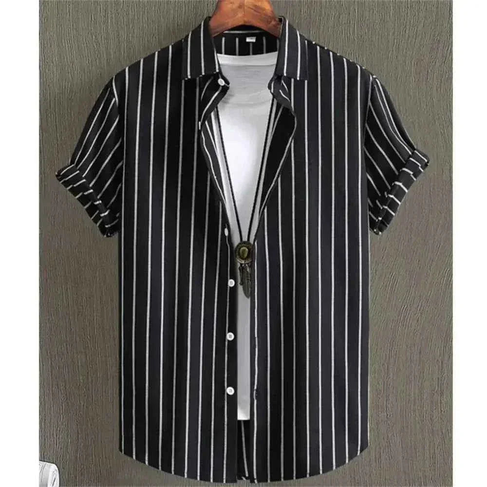 Hawaiian Shirts for Men Black Print High-Quality - Next Level
