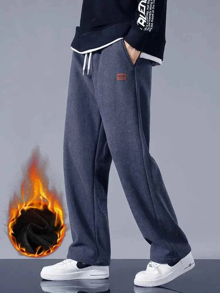 Winter Corduroy Sweatpants Men Drawstring - Next Level