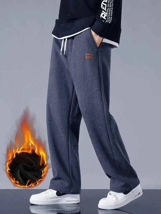 Winter Corduroy Sweatpants Men Drawstring - Next Level