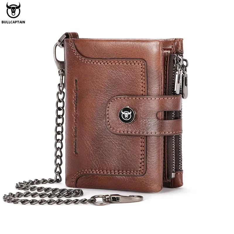 BULLCAPTAIN Leather Wallet for Men - Genuine Leather Business Wallet - Next Level