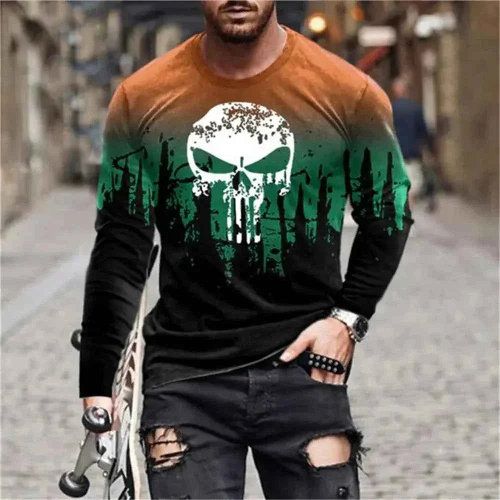 Retro Graffiti T-shirt - 3D Print Summer Men's Round Neck Tee - Next Level