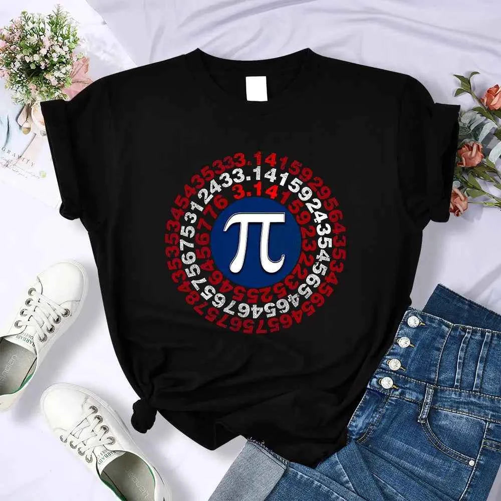 Funny Pi Spiral Geometry Shirt for Women - Unique Mathematics Apparel - Next Level