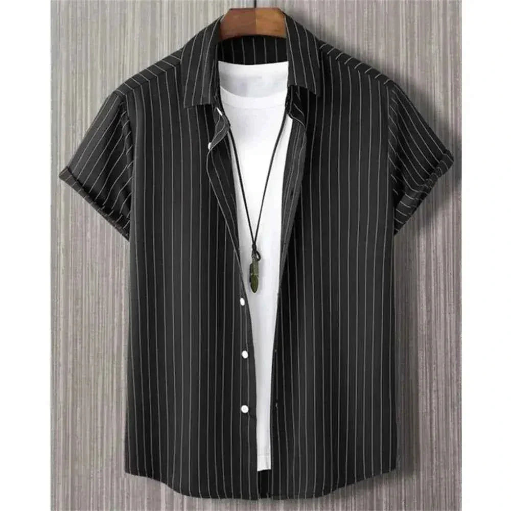 Hawaiian Shirts for Men Black Print High-Quality - Next Level