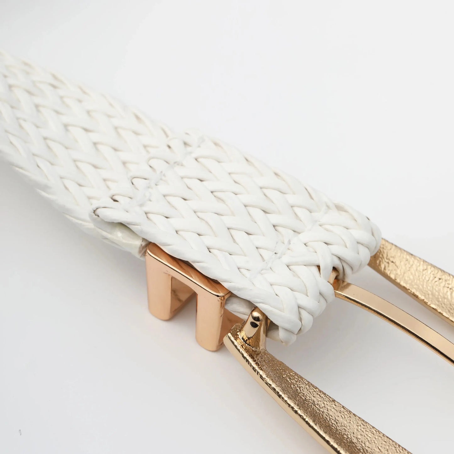 Women's Braided Belt with Irregular Metal Clasp - Next Level