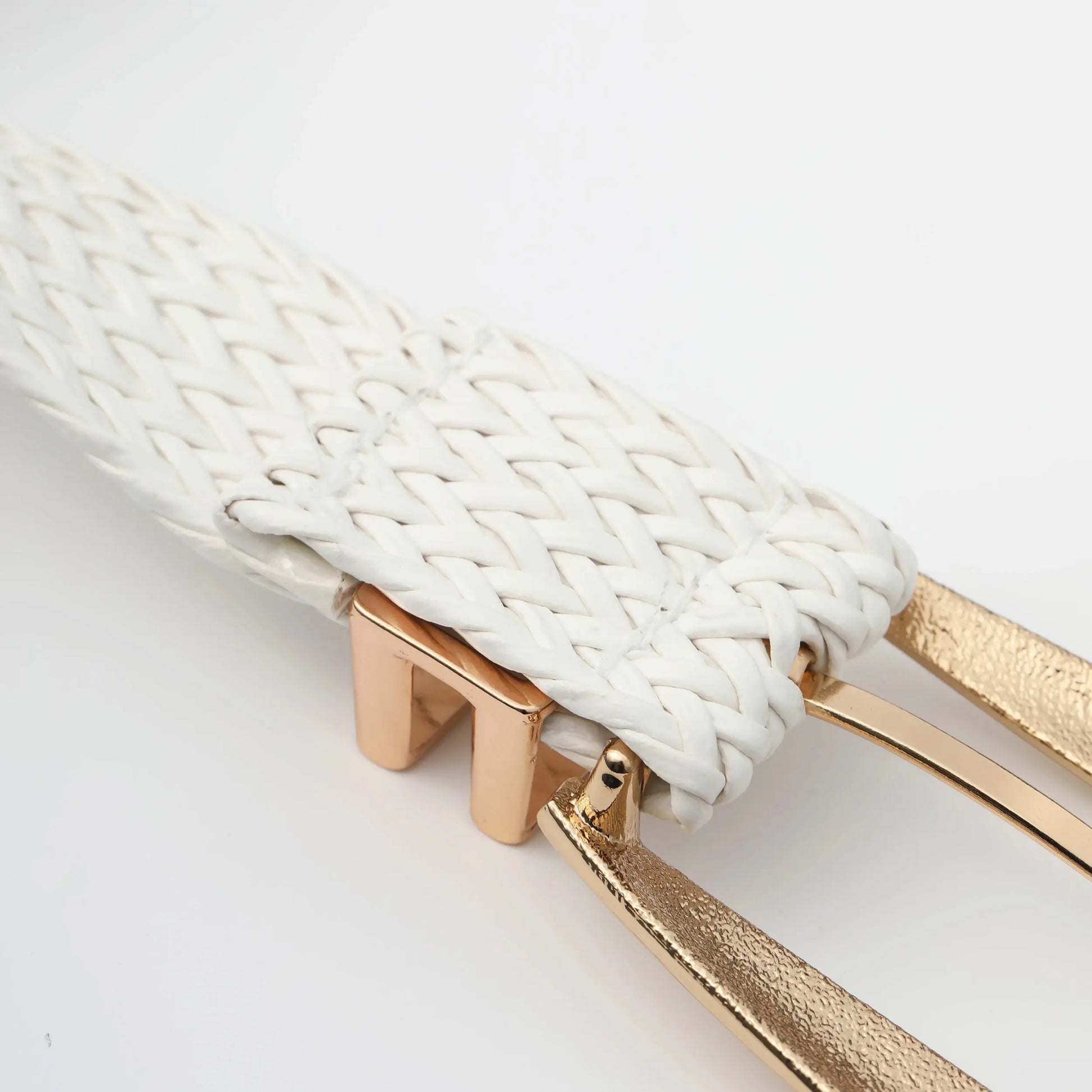 Women's Braided Belt with Irregular Metal Clasp - Next Level