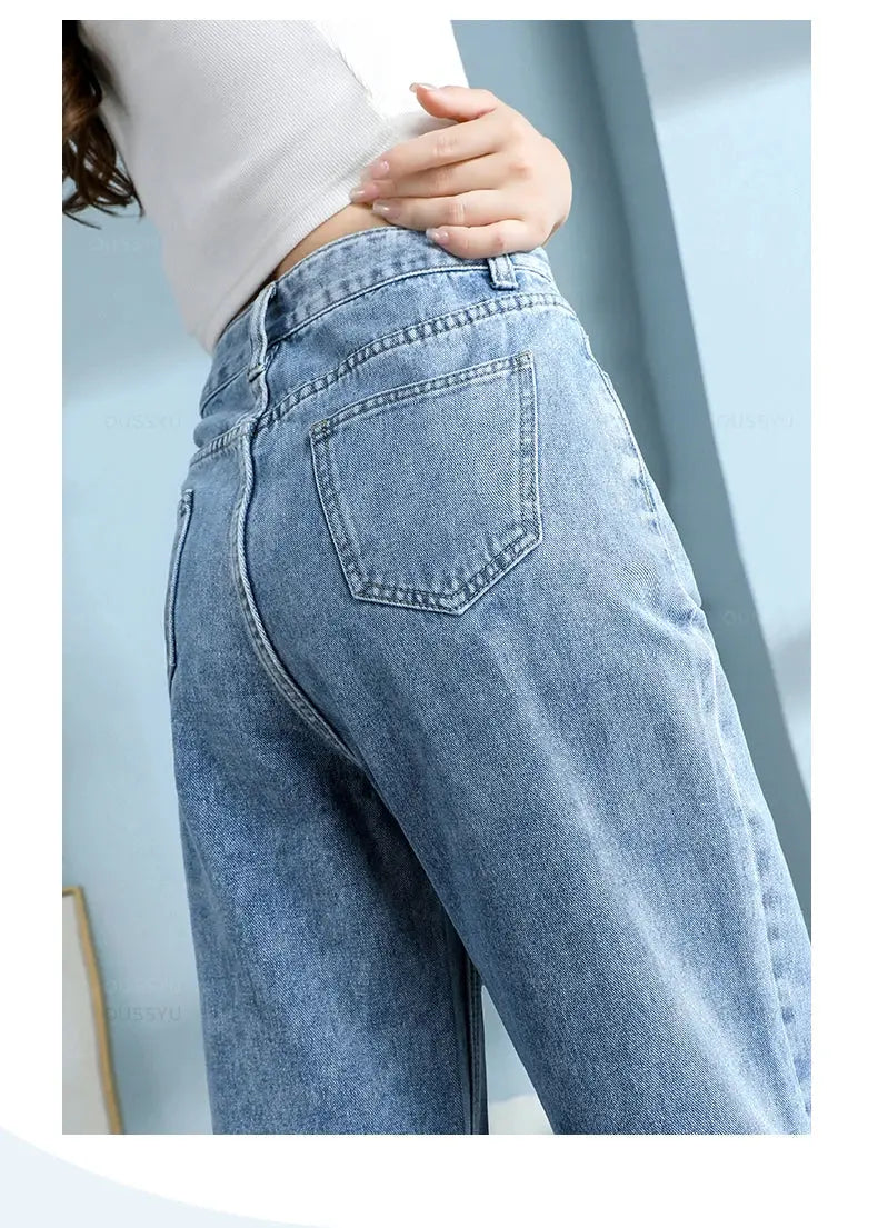 High Quality Wide Leg Cotton Jeans for Women - Stylish Denim Fashion - Next Level