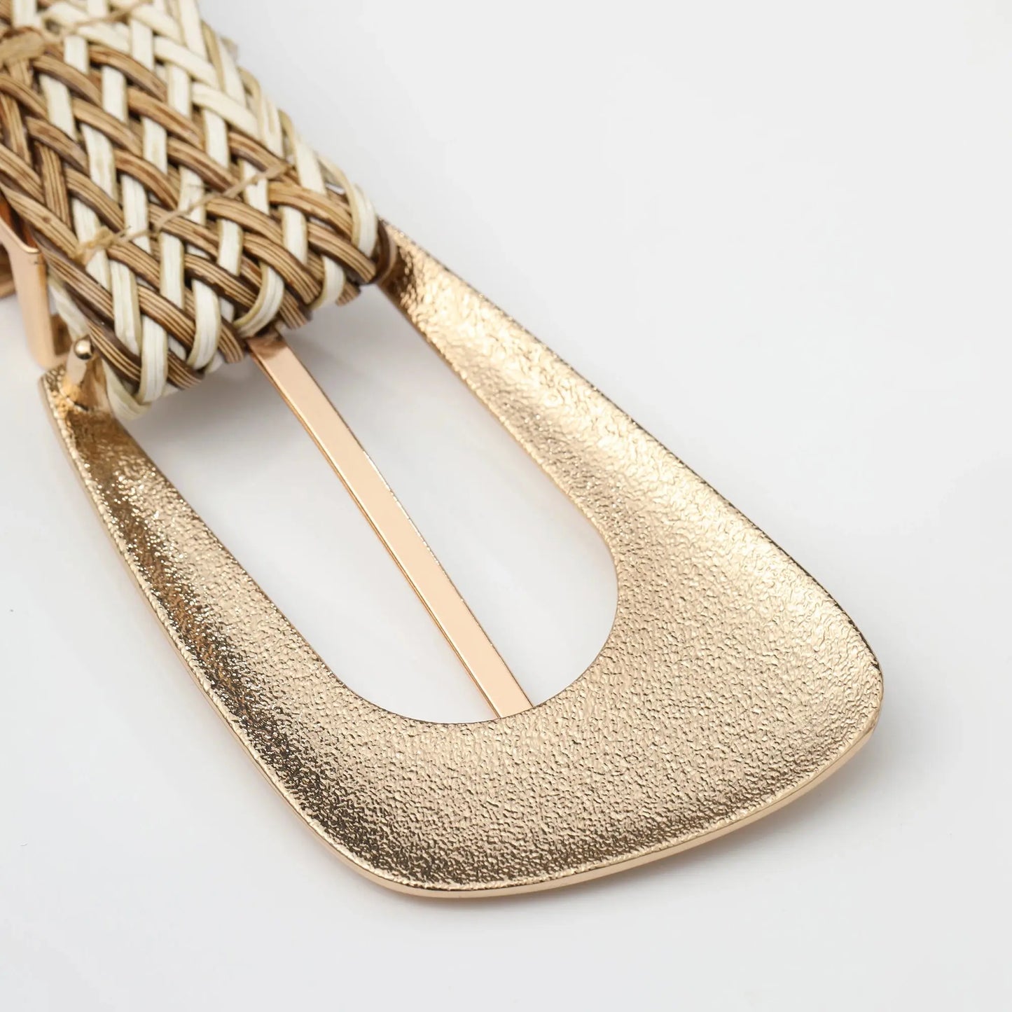 Women's Braided Belt with Irregular Metal Clasp - Next Level