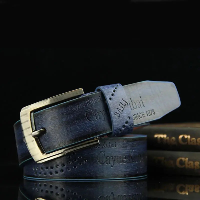 Men's Luxury Belt with Pin Buckle & Letter Print – Elevate Your Style - Next Level