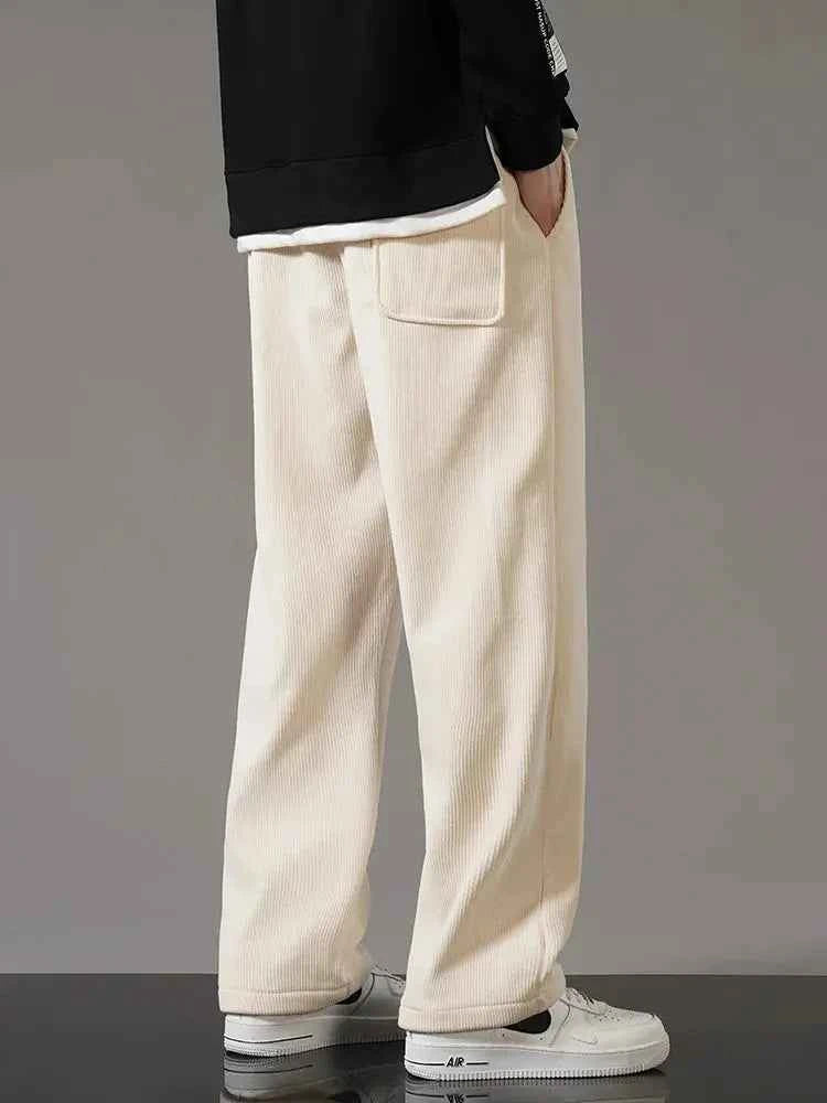 Winter Corduroy Sweatpants Men Drawstring - Next Level