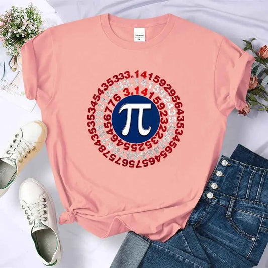 Funny Pi Spiral Geometry Shirt for Women - Unique Mathematics Apparel - Next Level
