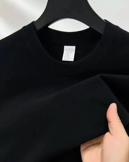 100% pure cotton summer high end brand men’s T Shirt black / XXXL