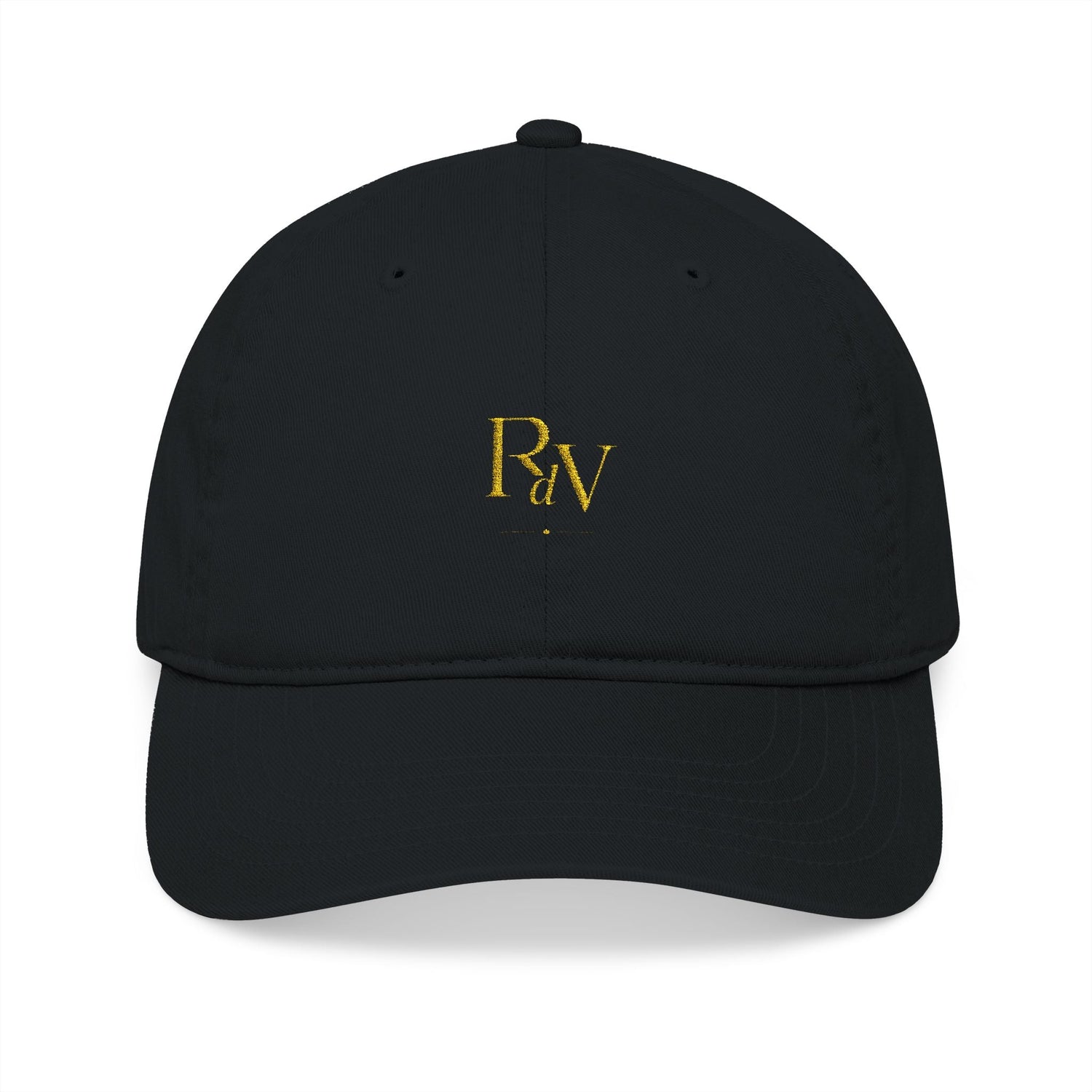 Schwarze Code One Golf Cap von Robert de Valenmont, bequemes Hut-Design für Golfsport und Freizeit.