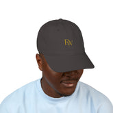 Schwarze Code One Golf Cap von Robert de Valenmont, modischer Hut mit Schirm für Golf und Freizeit