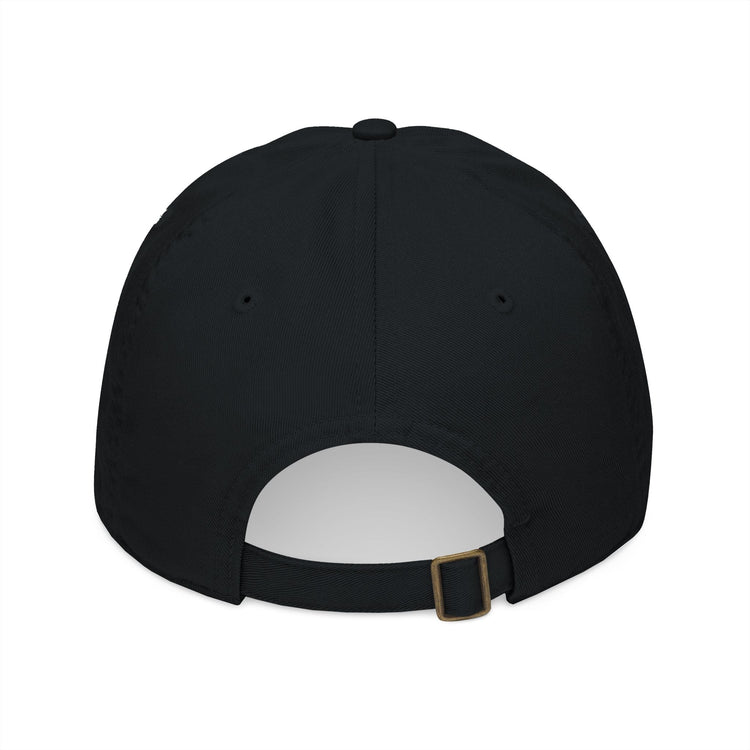 Schwarze Code One Golf Cap von Robert de Valenmont, bequemes Hut-Design für Golfer, zeigt das Logo auf der Vorderseite.
