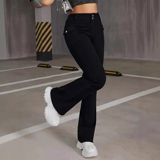 Elastische Flared Jeans