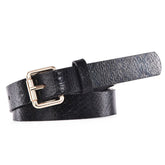 Schmaler Damengürtel Animal-Print aus PU-Leder mit goldener Schnalle, modisches Accessoire für Jeans und elegante Outfits