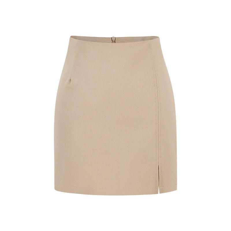 Eleganter Bleistiftrock mit hoher Taille, Schlitz und dehnbarem Stoff für figurbetonte, elegante Damenmode