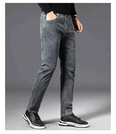 Stilvolle ICPANS Herren Denim Jeans mit geradem Schnitt für Komfort und Mode im Herbst und Sommer