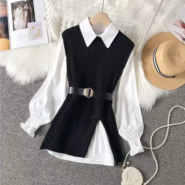 Spring Knitted Vest Set Women - Two Piece Knitted Outfit for Stylish Spring Looks - Next Level