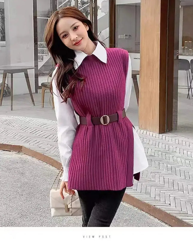 Spring Knitted Vest Set Women - Two Piece Knitted Outfit for Stylish Spring Looks - Next Level