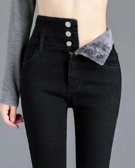 High-Quality Winter Fleece Leggings - Thick High-Waist Comfort - Next Level