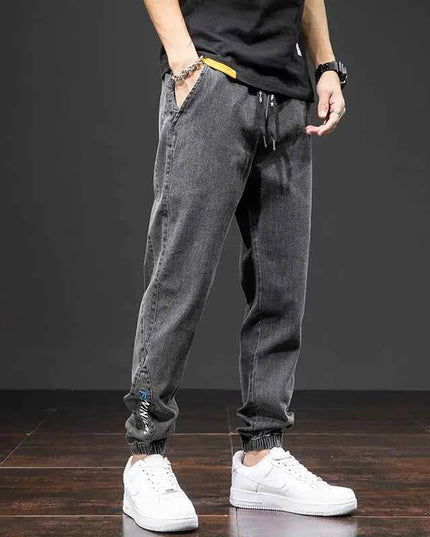 Spring Summer Cargo Jeans Men in Black and Blue - Streetwear Style - Next Level